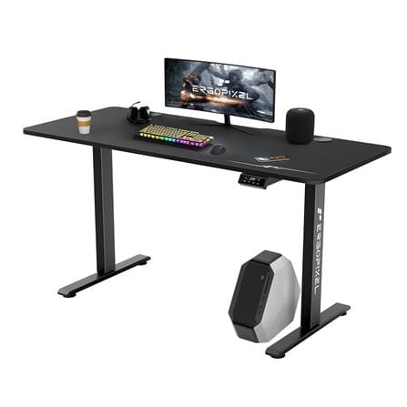 D.I.Y. โต๊ะเกมมิ่งปรับระดับไฟฟ้า ERGOPIXEL GD-0009 140 ซม. สีดำ_4