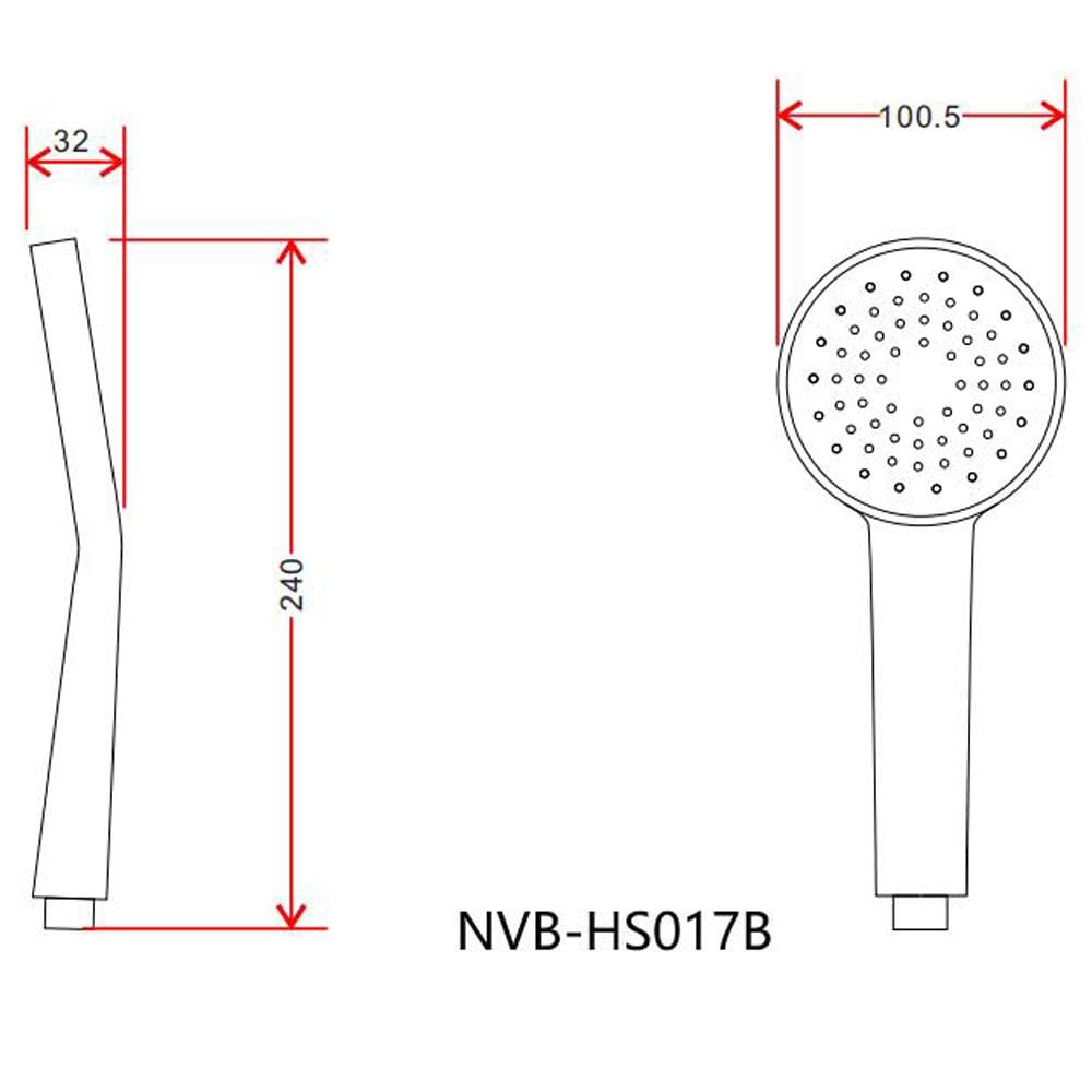 ชุดฝักบัวสายอ่อน 1 ระดับ NOVABATH NVB-HS017B สีดำ