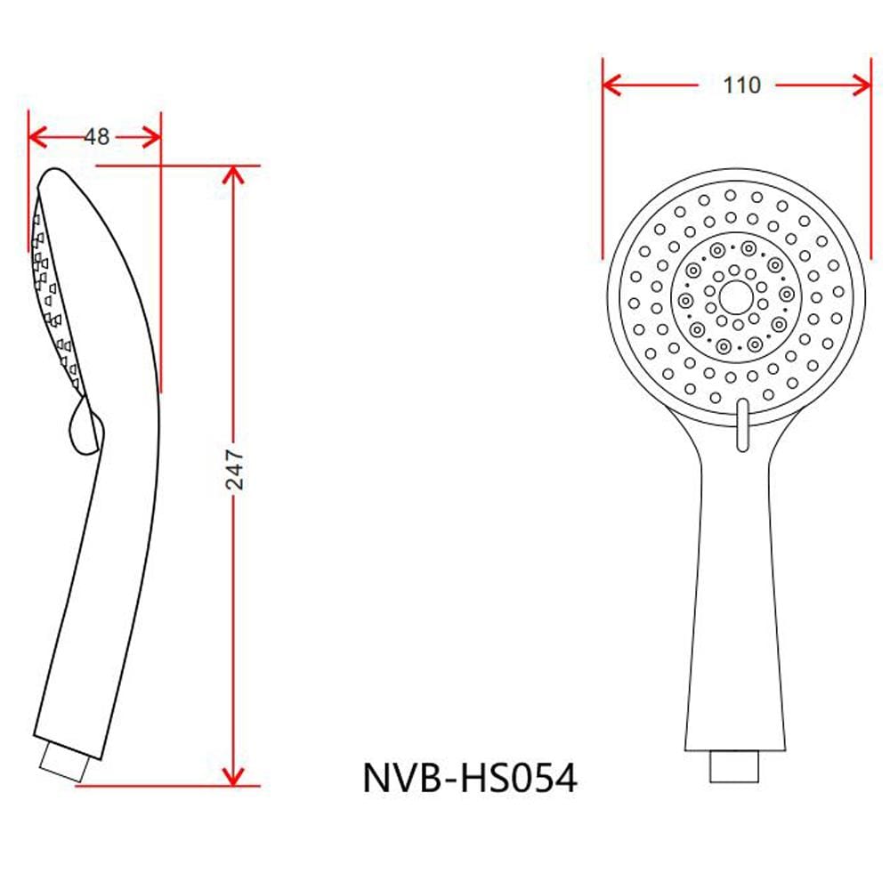 ชุดฝักบัวสายอ่อน 5 ระดับ NOVABATH NVB-HS054 สีโครม