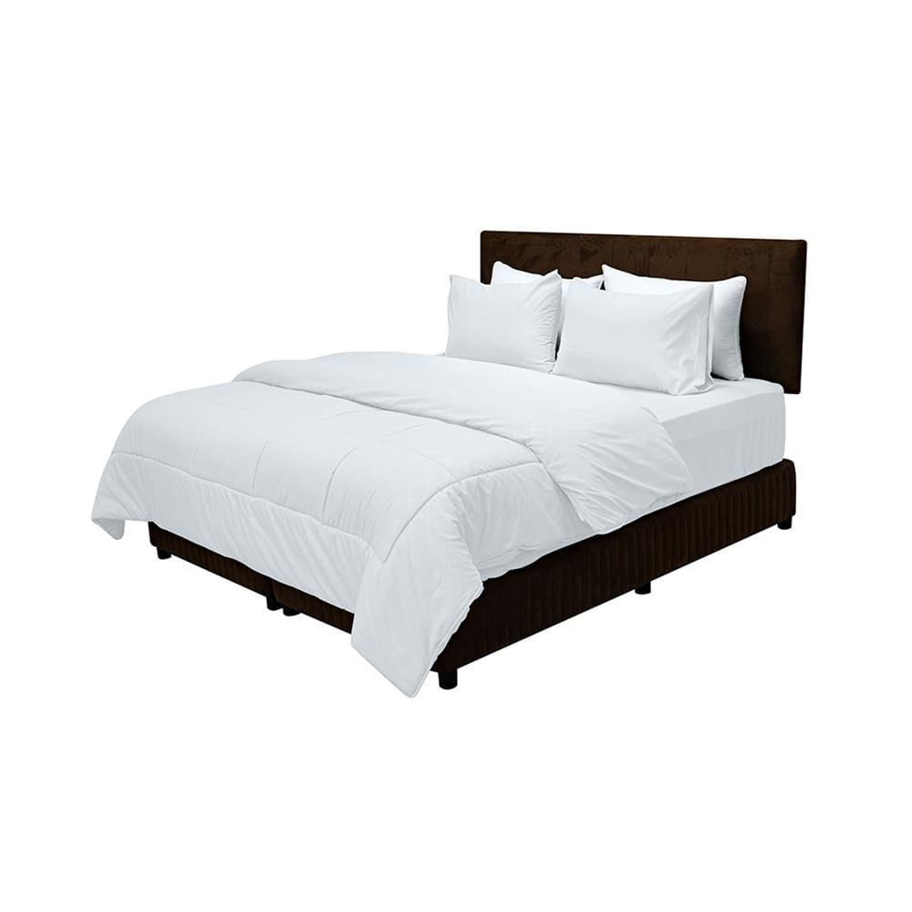 ชุดผ้าปูที่นอน 6 ฟุต 6 ชิ้น PICASSO CLASSIC STYLE ENJOY WHITE