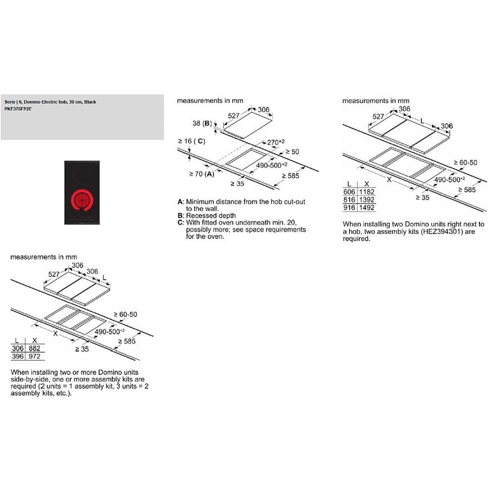เตาฝังเซรามิก BOSCH PKF375FP2E 30 ซม.