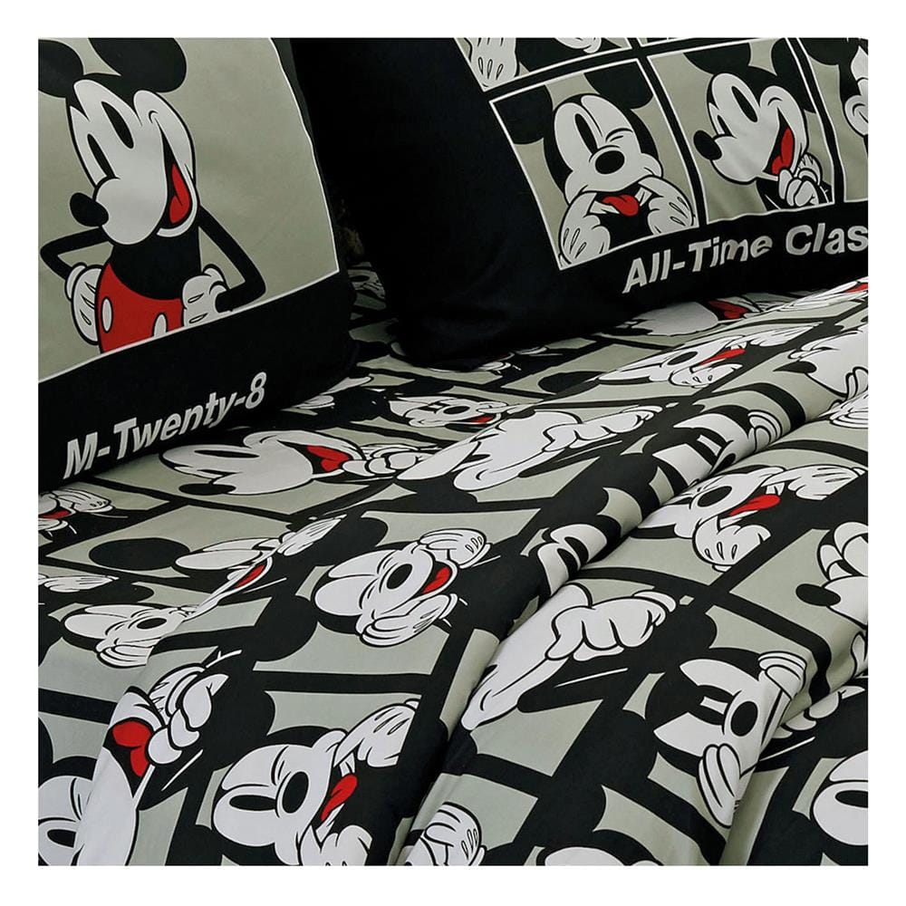 ชุดผ้าปูที่นอน 6 ฟุต 5 ชิ้น FOUNTAIN MICKEY MOUSE FTC111