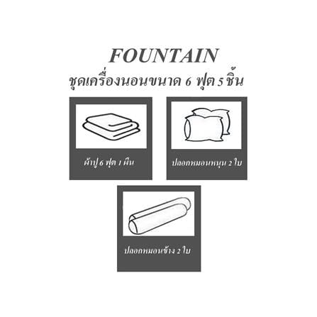 ชุดผ้าปูที่นอน 6 ฟุต 5 ชิ้น FOUNTAIN CINNAMOROLL FTC088_4