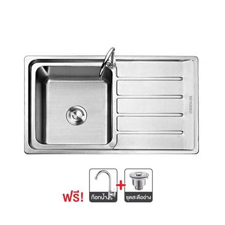 ซิงค์ฝัง 1 หลุม 1 ที่พัก PARNO PAR-AP-8050 สีเงิน_0