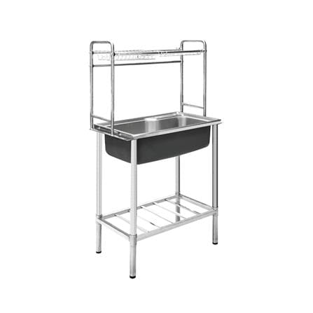 ซิงค์ขาตั้ง 1 หลุม DYNA HOME DH7545BGB สีเงิน_1