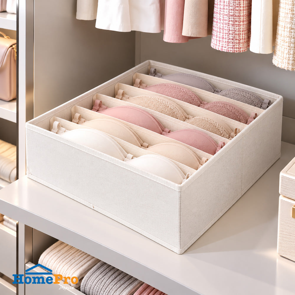 กล่องจัดเก็บเสื้อชั้นใน PLIM SIMPLE 6 ช่อง