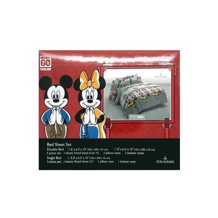 ชุดผ้าปูที่นอน 3.5 ฟุต 3 ชิ้น FOUNTAIN MICKEY MOUSE FTC086_3