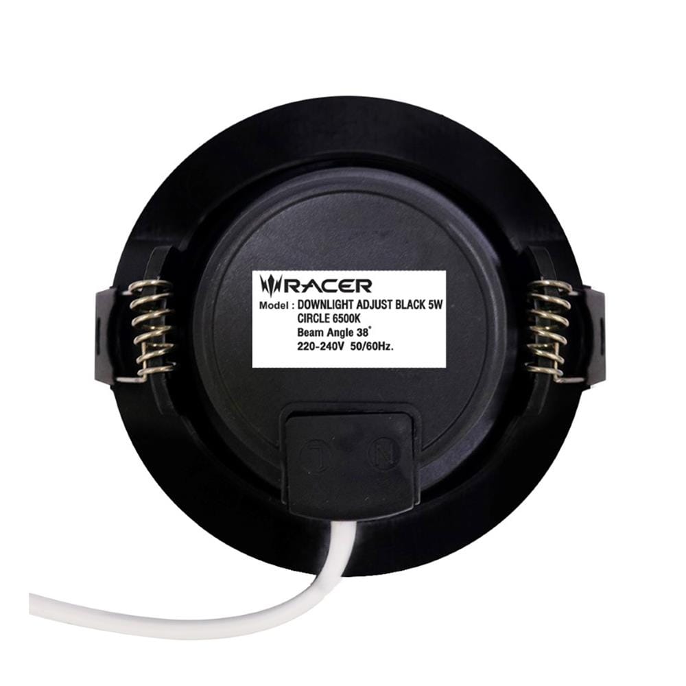ดาวน์ไลท์ LED RACER ADJUST 3.5 นิ้ว 5 วัตต์ DAYLIGHT สีดำ