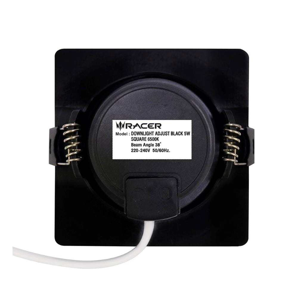 ดาวน์ไลท์ LED RACER ADJUST 3.5 นิ้ว 5 วัตต์ DAYLIGHT สีดำ