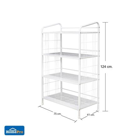 ชั้นวางของ 4 ชั้น ME LIVING RACK 75x41x124 ซม. สีขาว_5