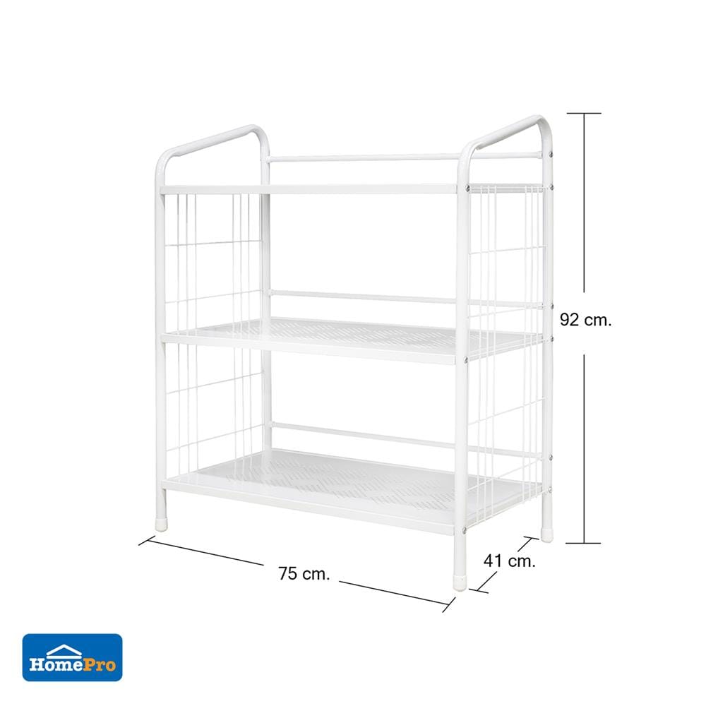 ชั้นวางของ 3 ชั้น ME LIVING RACK 75x41x92 ซม. สีขาว