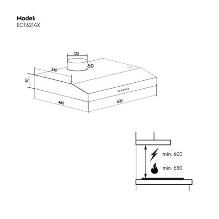 เครื่องดูดควันมาตรฐาน ELECTROLUX ECF6214X 60 ซม._4