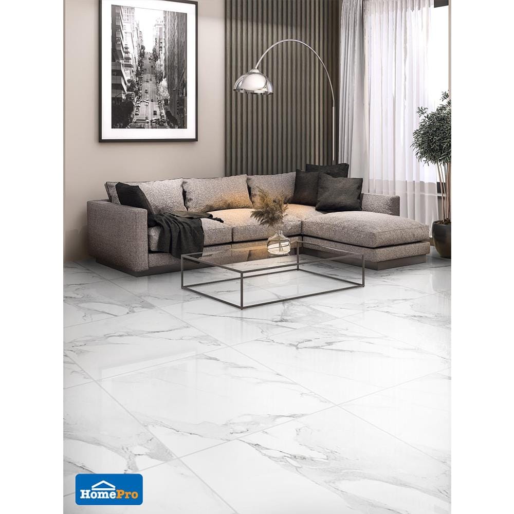 กระเบื้องพื้นพอร์ซเลน 80x80 ซม. TARA เซนิซ่า ขาว A 1.92M2