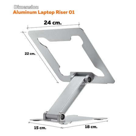 แท่นวางโน้ตบุ๊ก ERGOTREND ALUMINUM LAPTOP RISER 01 สีเงิน_4