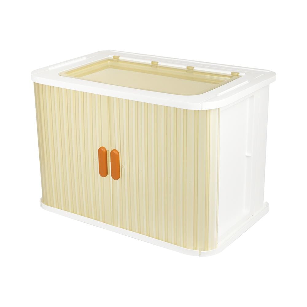 กล่องบานสไลด์ STACKO MEET 60x37x40 ซม. สีขาว/น้ำตาล