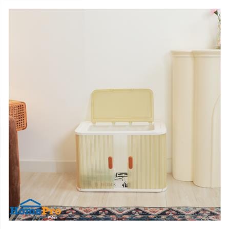 กล่องบานสไลด์ STACKO MEET 60x37x40 ซม. สีขาว/น้ำตาล_5