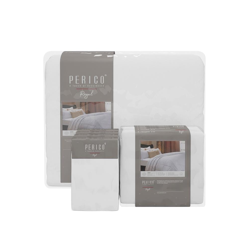ชุดผ้าปูที่นอน 5 ฟุต 6 ชิ้น PERICO REGAL SOLID RS001
