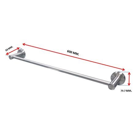 ราวแขวนผ้า LUZERN AS-5060S 60 ซม. สเตนเลส_2