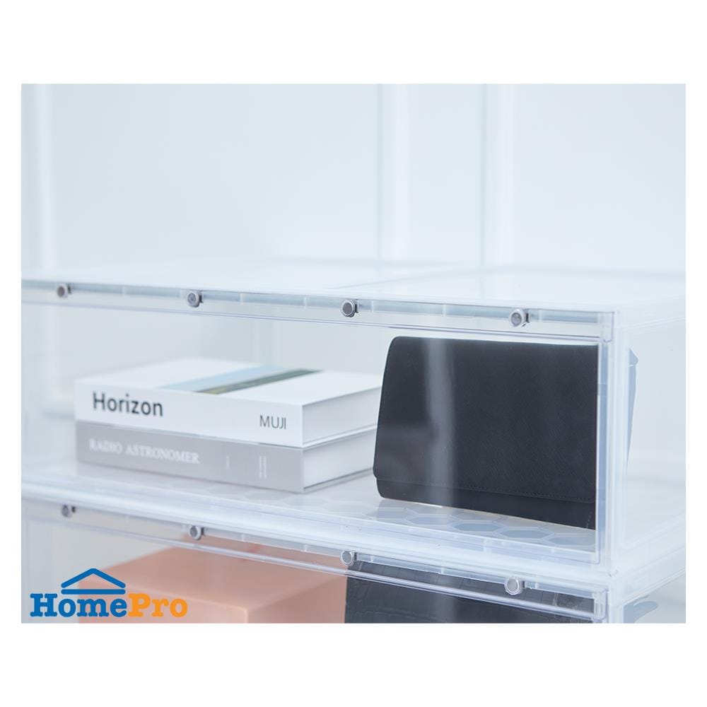 กล่องรองเท้า STACKO MAGNETIC LOCK 56X37X18.30 ซม. ใส