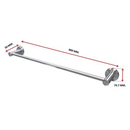 ราวแขวนผ้า LUZERN AS-5080S 80 ซม. สเตนเลส_2