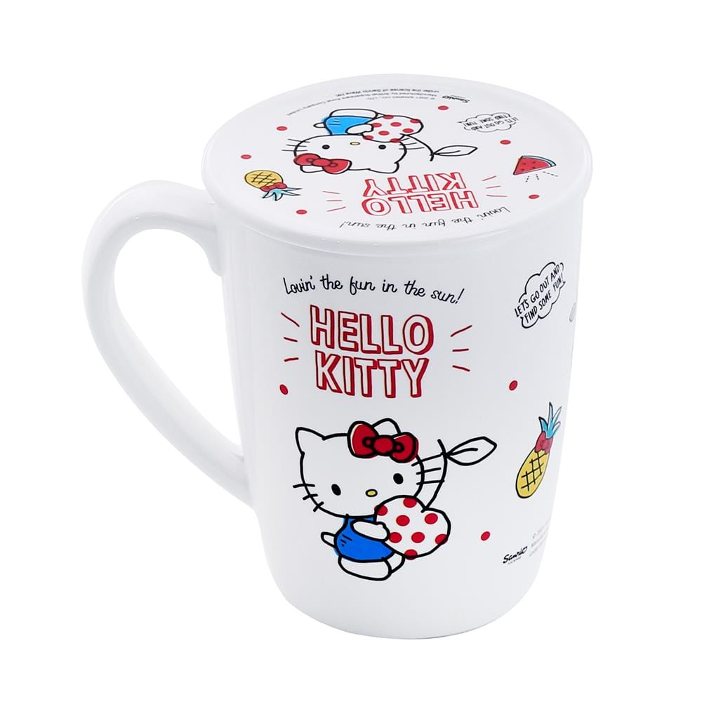 ถ้วยหูเมลามีน+ฝา 450 มล. KITTY SUMMER FRUITS