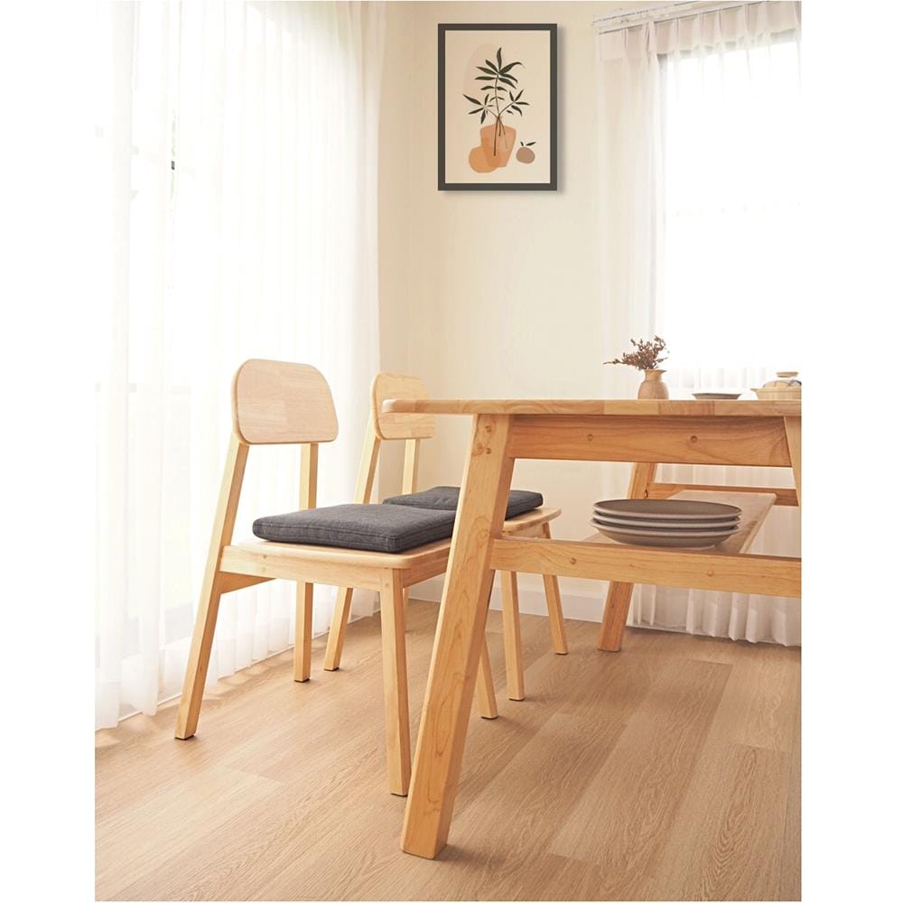 ชุดโต๊ะอาหาร 4 ที่นั่ง BAAN FURNITURE GASTON SET 150 ซม. สีไม้ธรรมชาติ