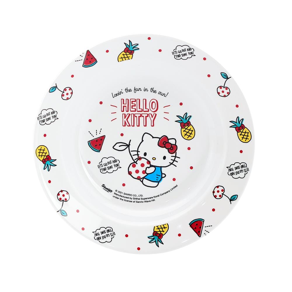 จานเมลามีนลึก 8 นิ้ว SUPERWARE KITTY SUMMER FRUITS