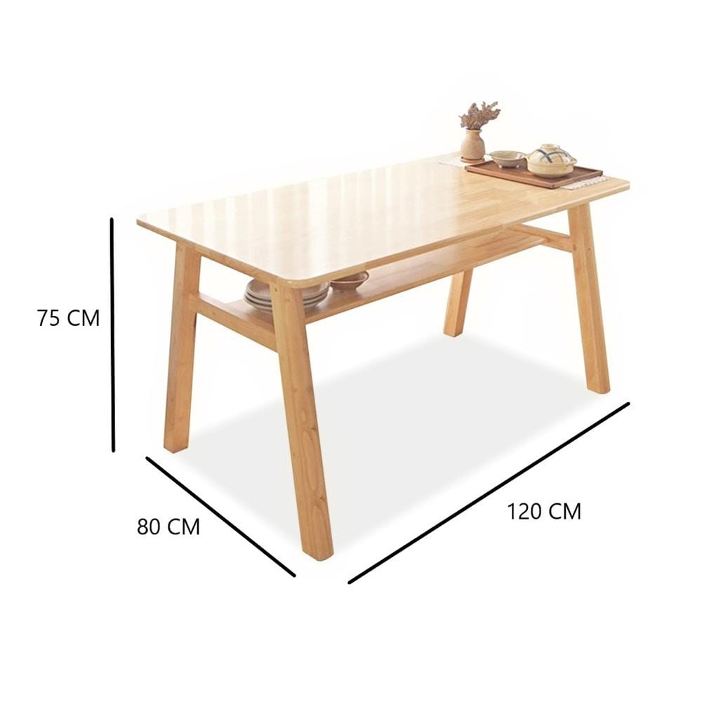 ชุดโต๊ะอาหาร 4 ที่นั่ง BAAN FURNITURE GASTON SET สีธรรมชาติ