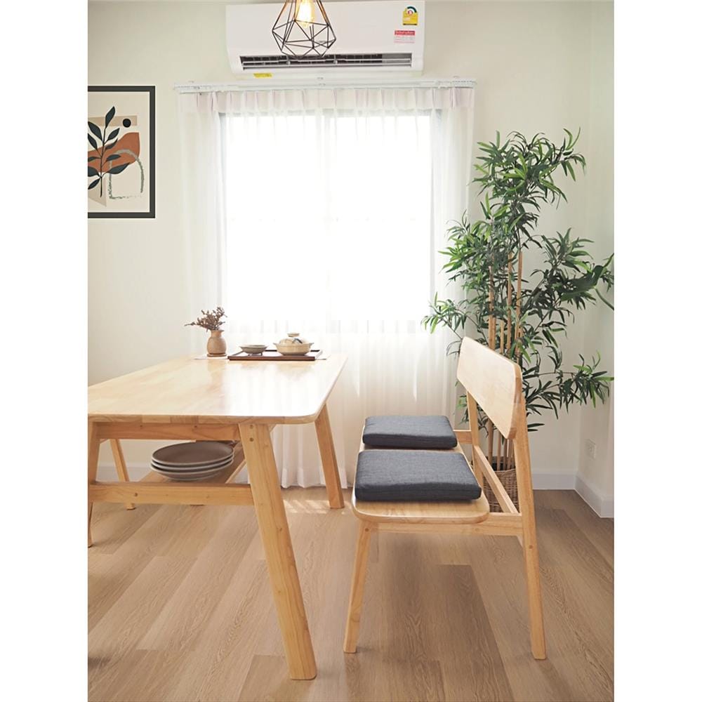 ชุดโต๊ะอาหาร 4 ที่นั่ง BAAN FURNITURE GASTON BENCH SET 120 ซม. สีไม้ธรรมชาติ