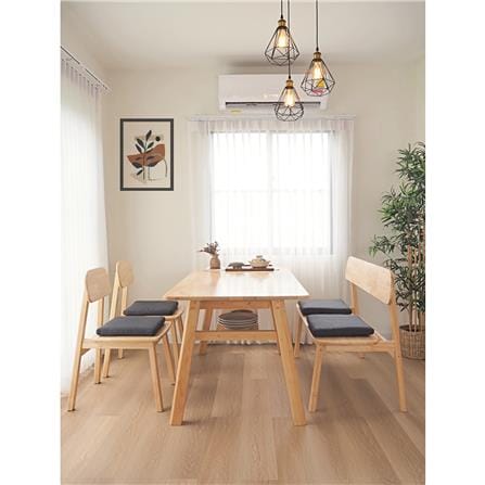 ชุดโต๊ะอาหาร 4 ที่นั่ง BAAN FURNITURE GASTON BENCH SET 120 ซม. สีไม้ธรรมชาติ_3