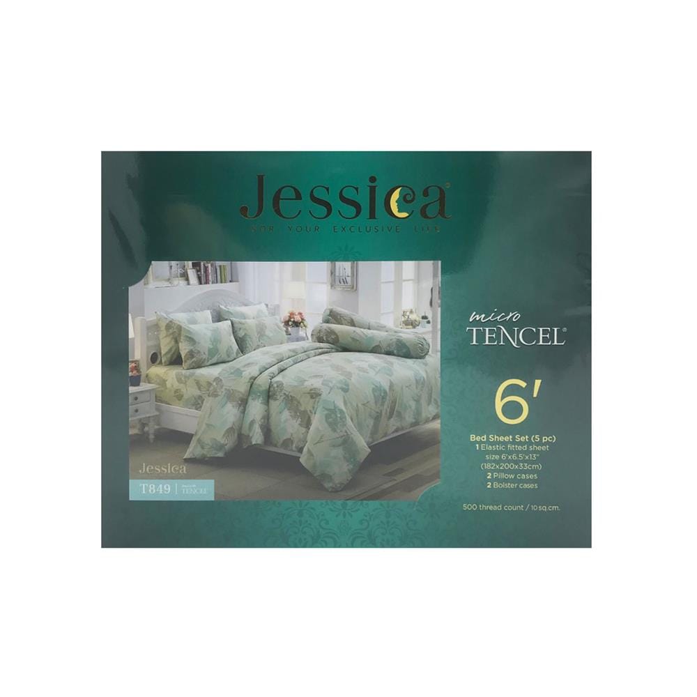 ชุดผ้าปูที่นอน 6 ฟุต 5 ชิ้น JESSICA TENCEL 20164-T849