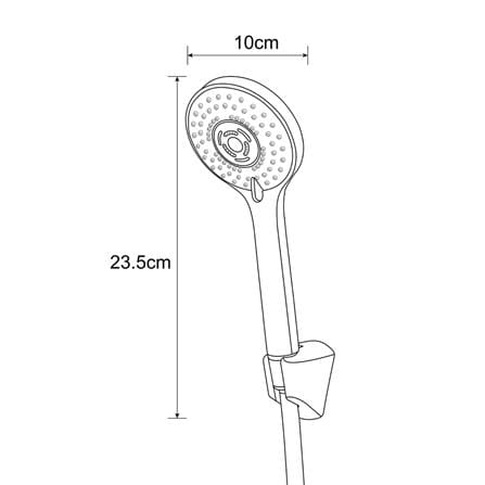 ชุดฝักบัวสายอ่อน 5 ระดับ BEN BN SHOWER-6677 สีโครม_1