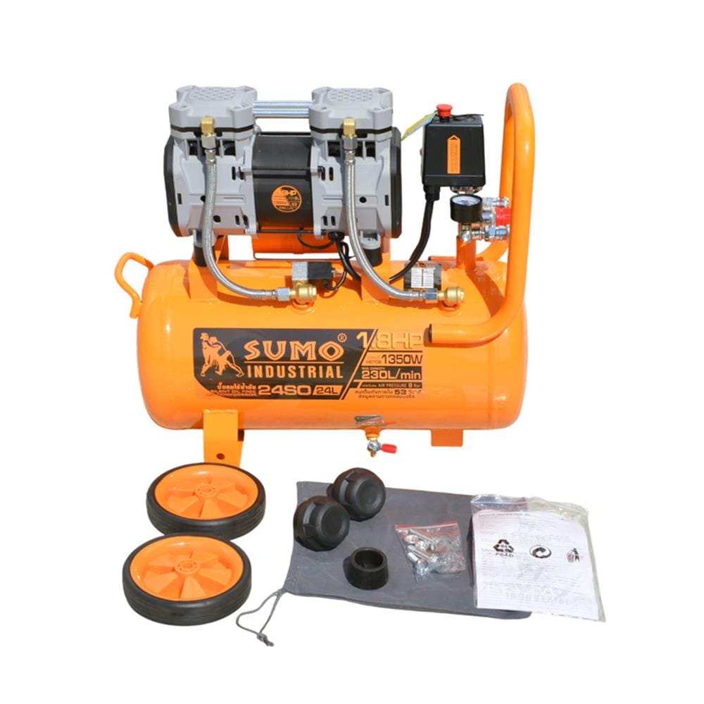 ปั๊มลม OIL FREE SUMO 24SO 1.8 แรงม้า 24 ลิตร