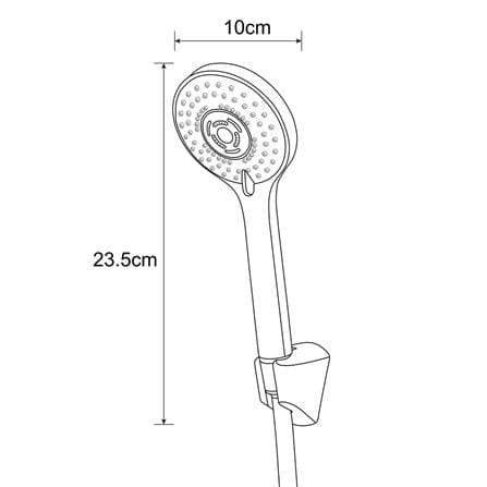 ชุดฝักบัวสายอ่อน 5 ระดับ BEN BN SHOWER-8899 สีขาว_1