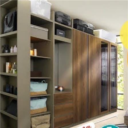 ตู้เสื้อผ้า 2 บานเปิด KONCEPT BLOX 100 ซม. สีเลกาโต้วอลนัท_2