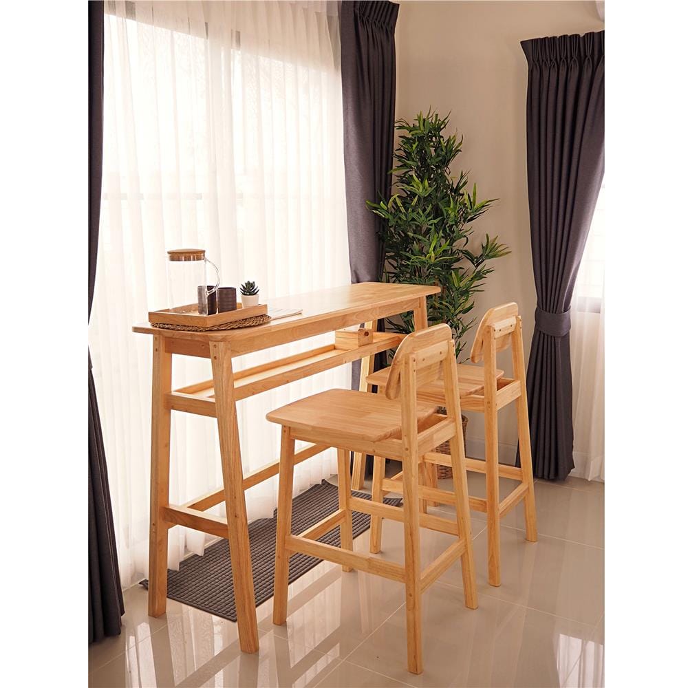 ชุดโต๊ะบาร์ BAAN FURNITURE HERMES SET 150 ซม. สีไม้ธรรมชาติ