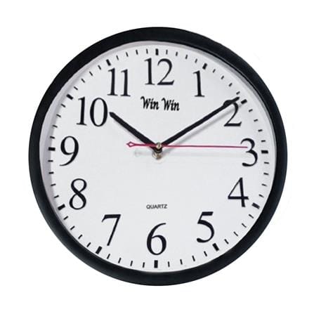 นาฬิกาแขวน WIN WIN CLOCK12.5 12.5 นิ้ว สีดำ_0