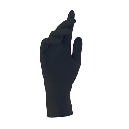 ถุงมือยางไนไตรชนิดไม่มีแป้ง MASTER GLOVE SIZE S สีดำ แพ็ก 100 ชิ้น