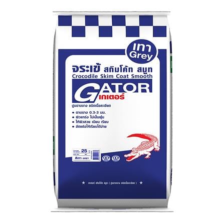 ซีเมนต์ฉาบผิวละเอียด เกเตอร์ จระเข้ 25 กก. สีเทา