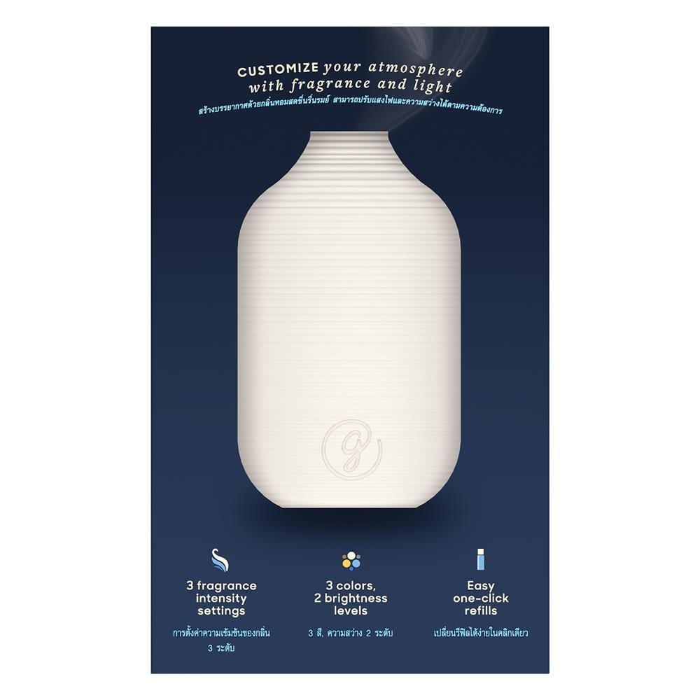 เครื่องพ่นสเปรย์พร้อมรีฟิล GLADE COOL MIST DIFFUSER WITH LIGHT 16.8ml กลิ่นลาเวนเดอร์และไม้จันทน์หอม