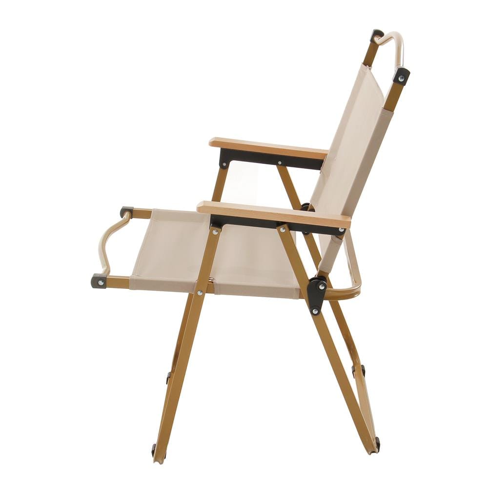เก้าอี้พับตั้งแคมป์ SPRING WOOD GRAIN ไซซ์ M สีครีม