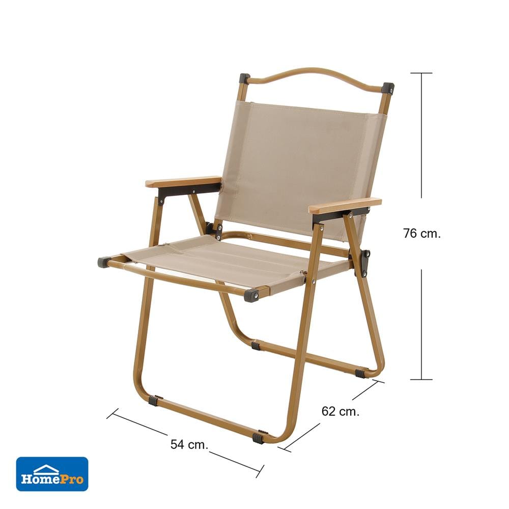 เก้าอี้พับตั้งแคมป์ SPRING WOOD GRAIN ไซซ์ M สีครีม