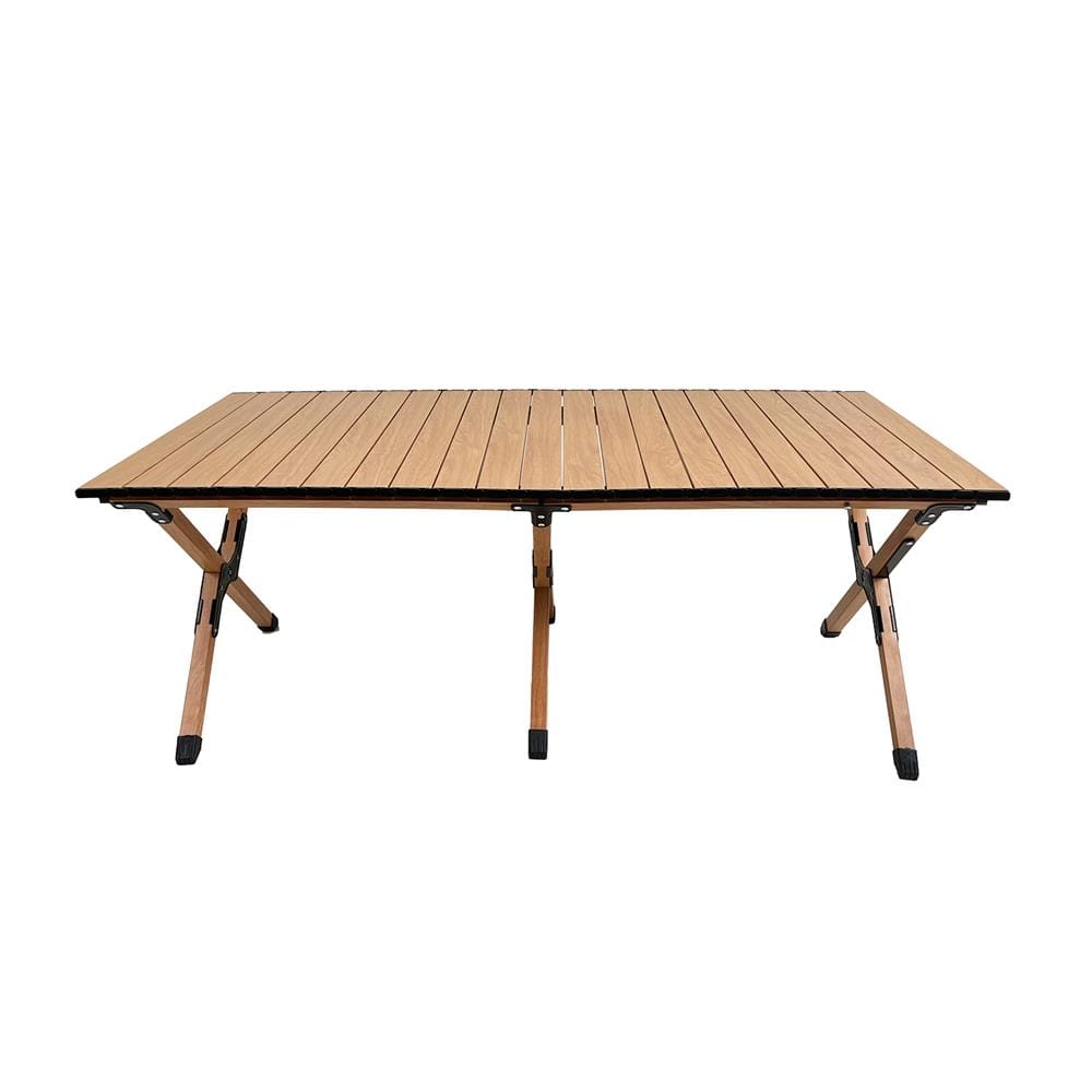 โต๊ะพับตั้งแคมป์ SPRING WOOD GRAIN 120X60 ซม. สีน้ำตาลอ่อน