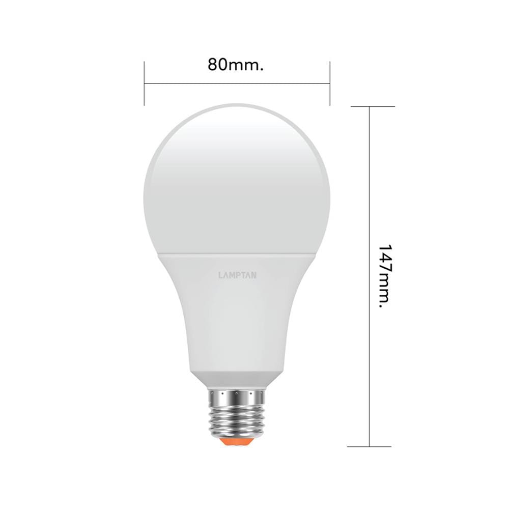 หลอด LED LAMPTAN A80 BULB GLOSS 22 วัตต์ WARM WHITE E27