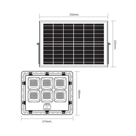 สปอตไลท์ SOLAR LAMPTAN JUMBO 50 วัตต์ WARM WHITE สีดำ_6