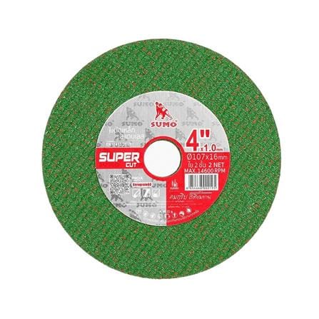 ใบตัด SUMO SUPER CUT ใย 2 ชั้น 4 นิ้ว 1X16 มม. สีเขียว_0