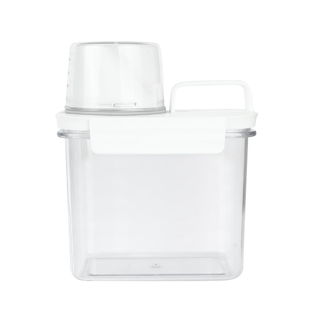 ขวดพลาสติกรีฟิลพร้อมฝาตวง STACKO 1100 มล. 12.6X7.7X17.5 ซม. สีขาว
