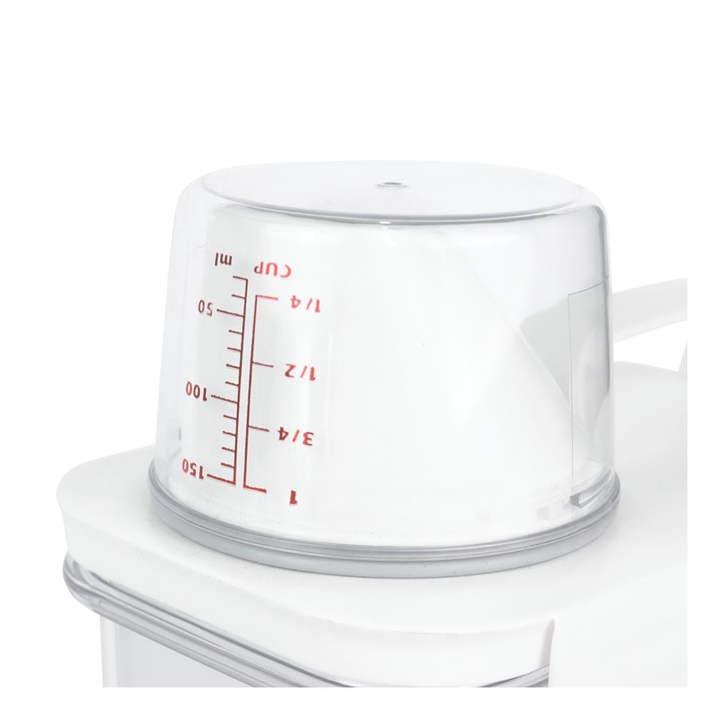 ขวดพลาสติกรีฟิลพร้อมฝาตวง STACKO 1100 มล. 12.6X7.7X17.5 ซม. สีขาว