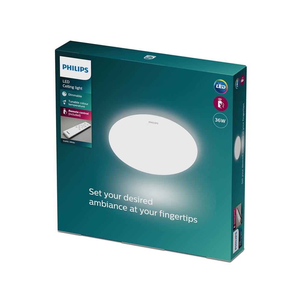 ไฟเพดาน LED PHILIPS CL610 19.5 นิ้ว 36 วัตต์ DAYLIGHT/COOL WHITE/WARM WHITE สีขาว