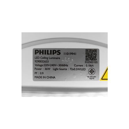 ไฟเพดาน LED PHILIPS CL610 19.5 นิ้ว 36 วัตต์ DAYLIGHT/COOL WHITE/WARM WHITE สีขาว_6
